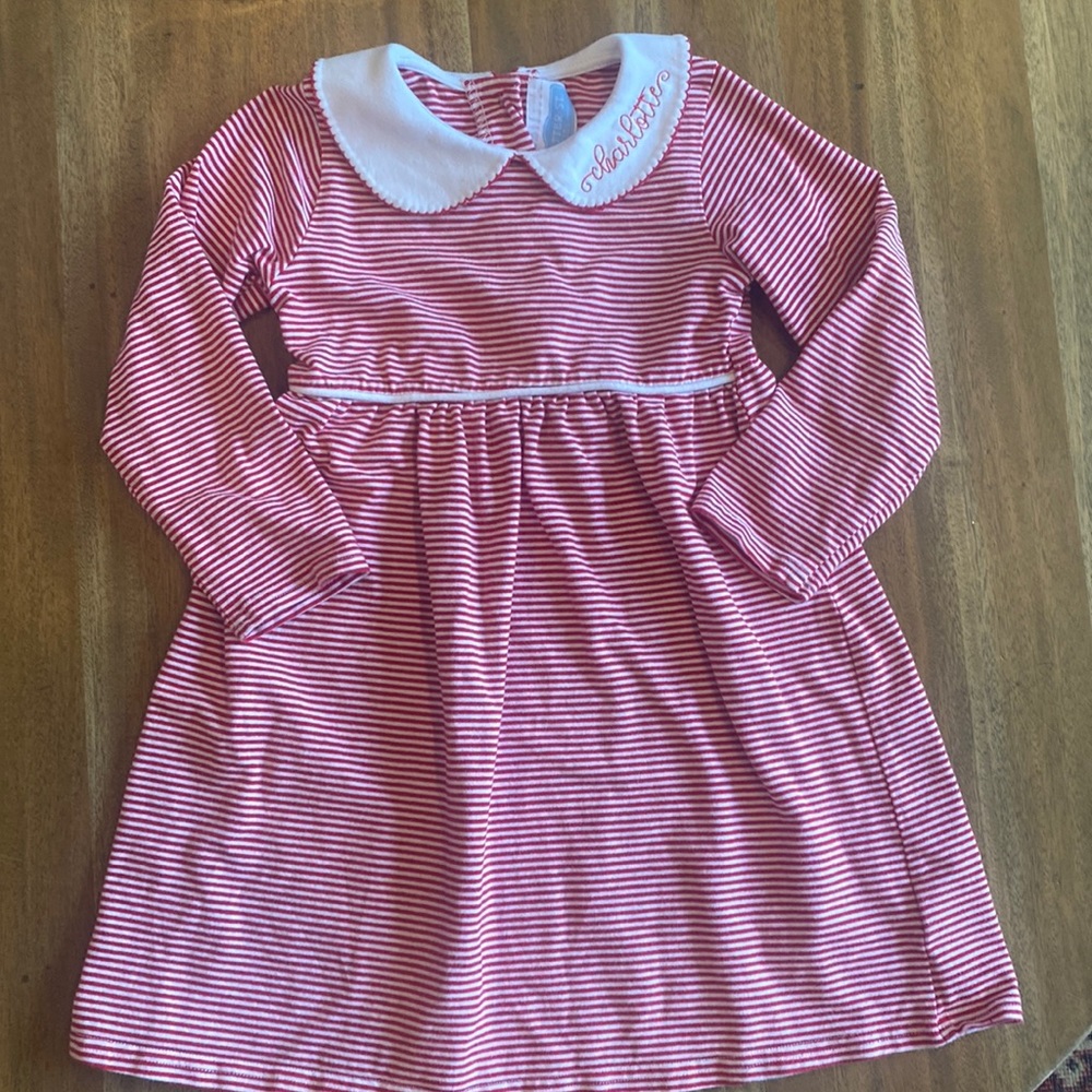 GUC “Charlotte” embroidered red and white cotton dress